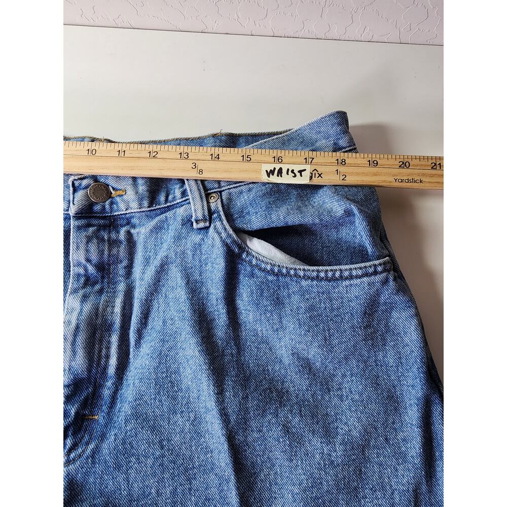 WRANGLER Blue Medium Wash Relaxed Fit Western Casual Jeans SZ 38x30 - Picture 6 of 8